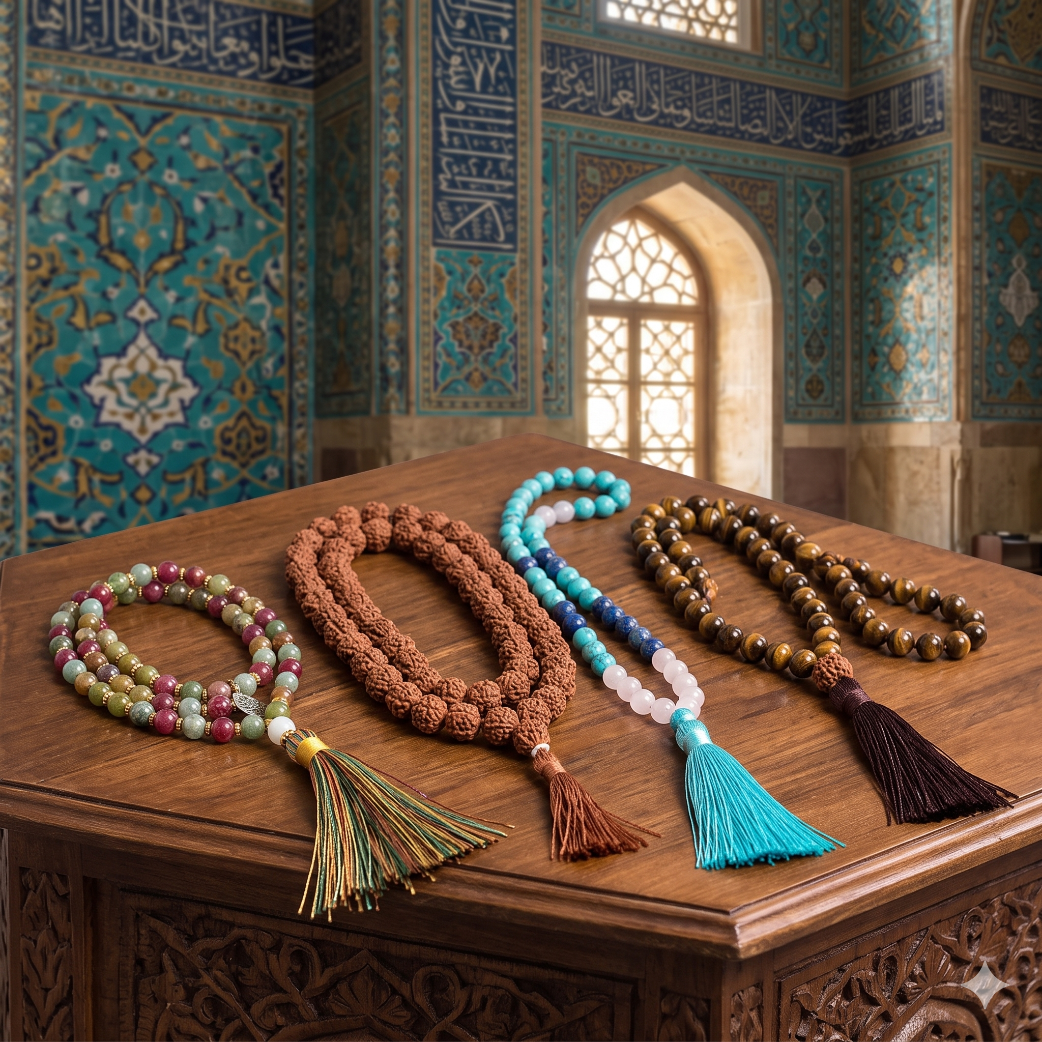 Natural Stone Tasbih Necklace