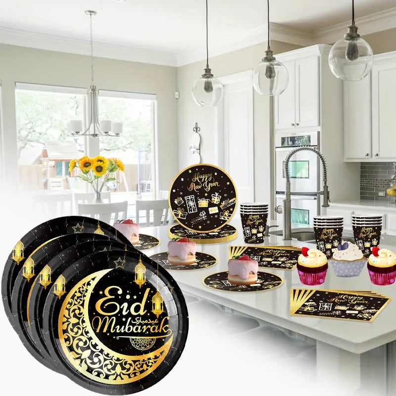 Ramadan Moon Phase Disposable Plates