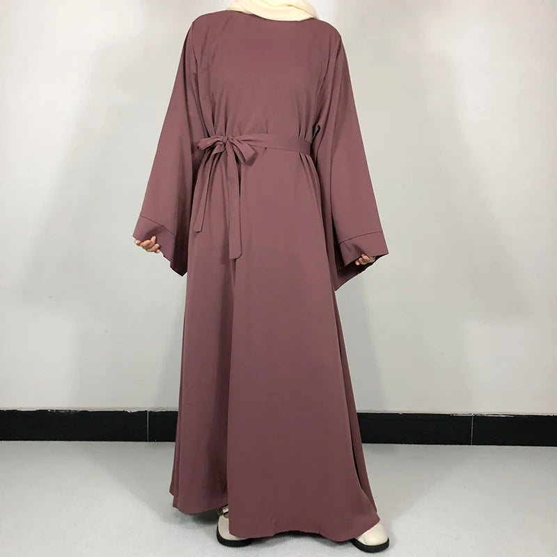 Plain Nida Abaya with Belt