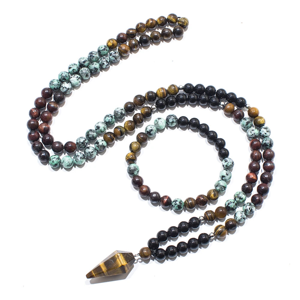 Natural Stone Tasbih Necklace