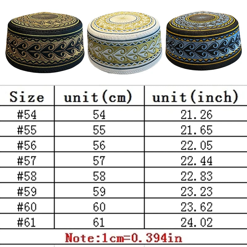 Embroidered Muslim Prayer Cap