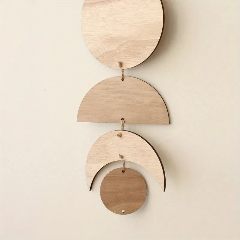 Wooden Moon Phase Wall Garland