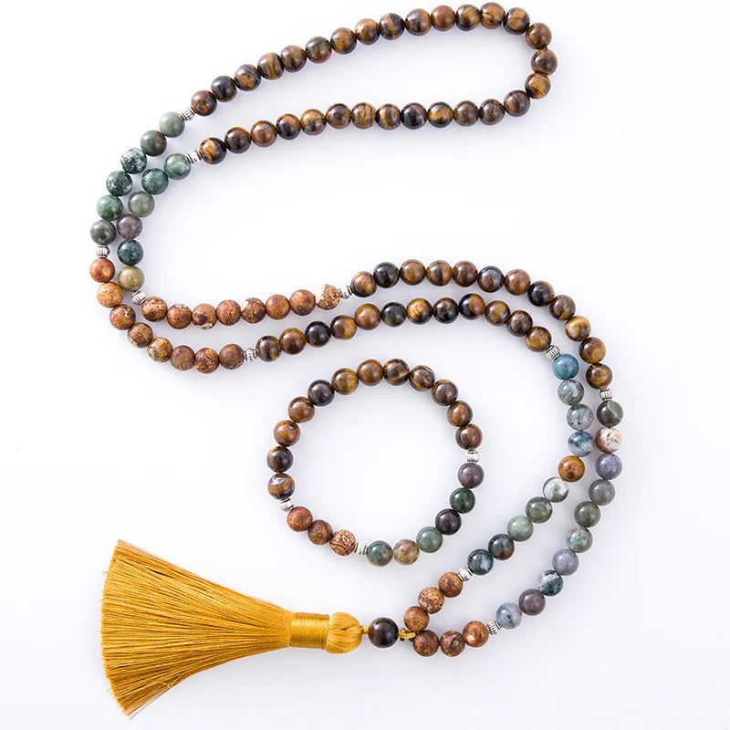 Natural Stone Tasbih Necklace