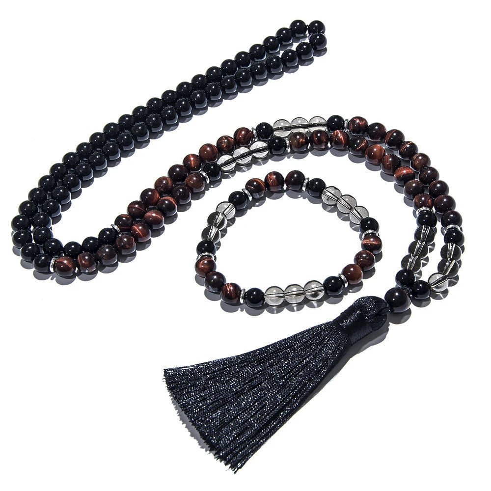 Natural Stone Tasbih Necklace