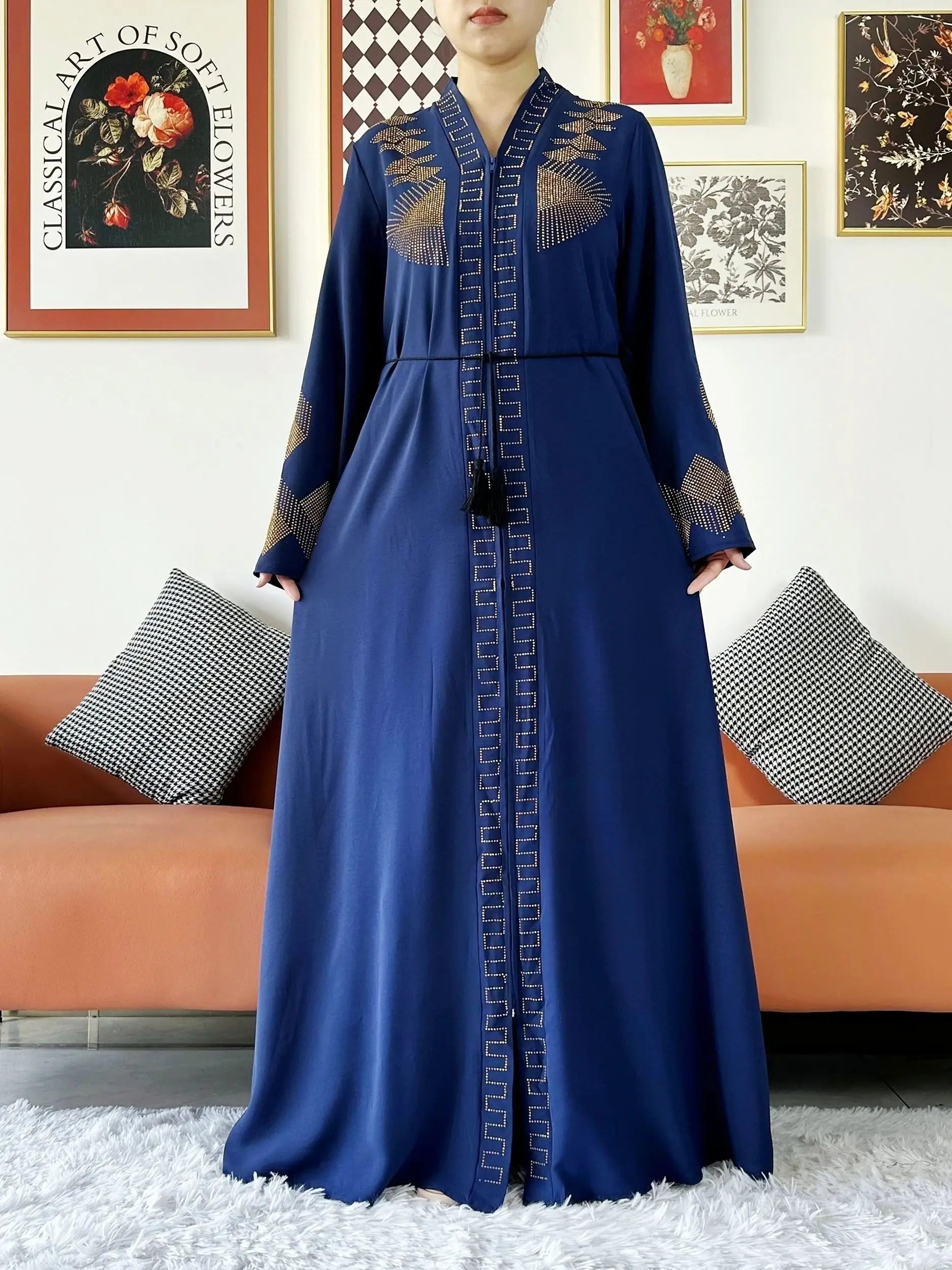 Elegant Chiffon Open Abaya
