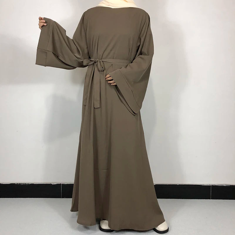 Plain Nida Abaya with Belt