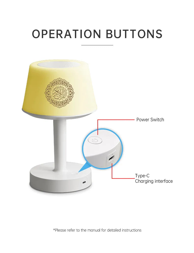 Quran Bluetooth Speaker Night Light