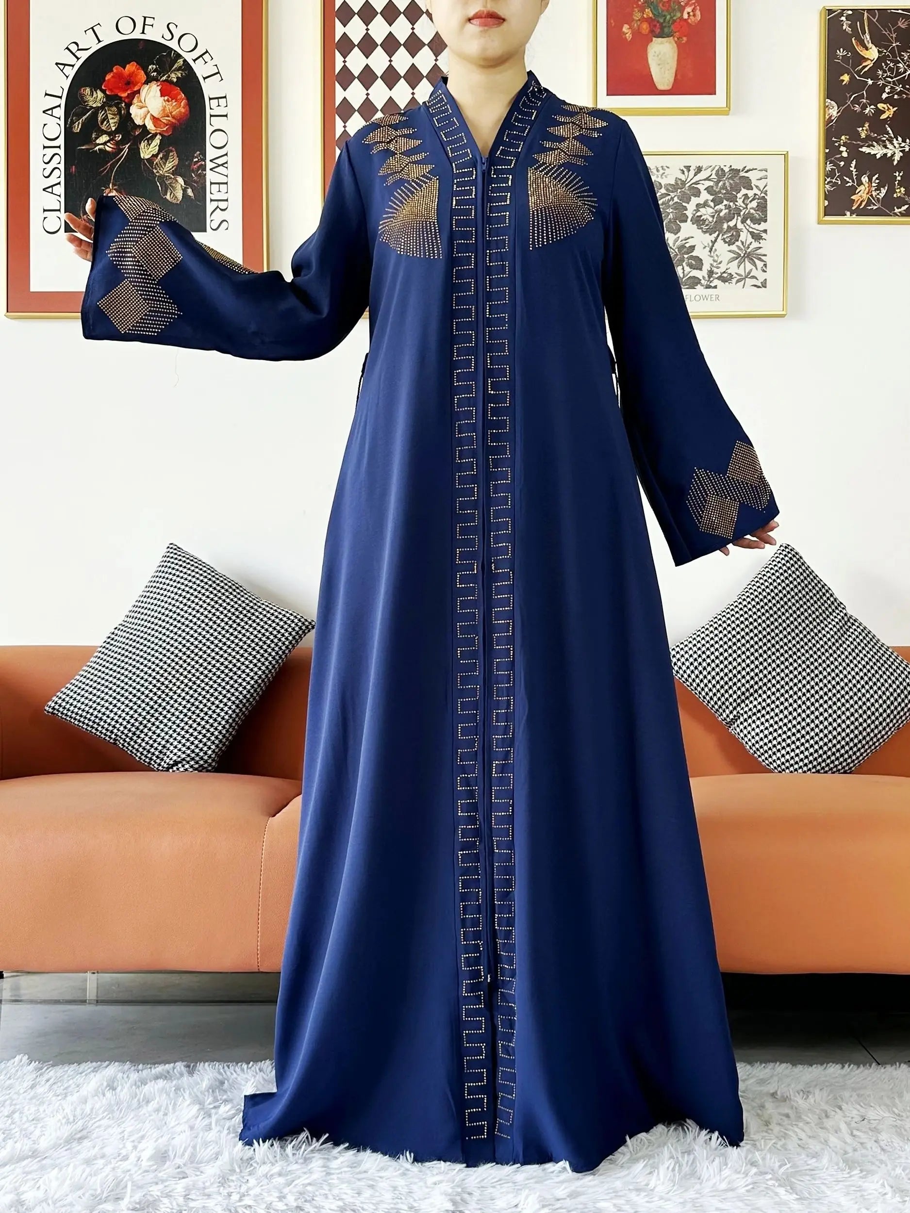 Elegant Chiffon Open Abaya