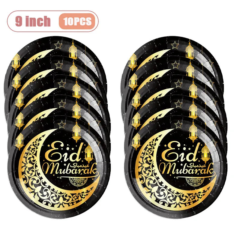 Ramadan Moon Phase Disposable Plates