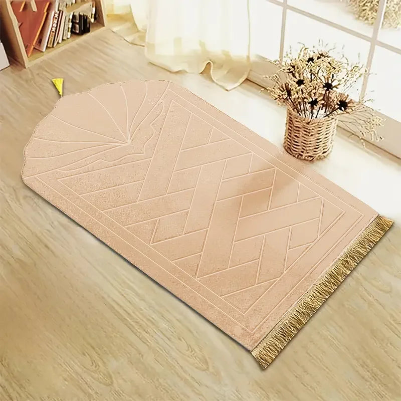Embossed Prayer Mat with Tassel