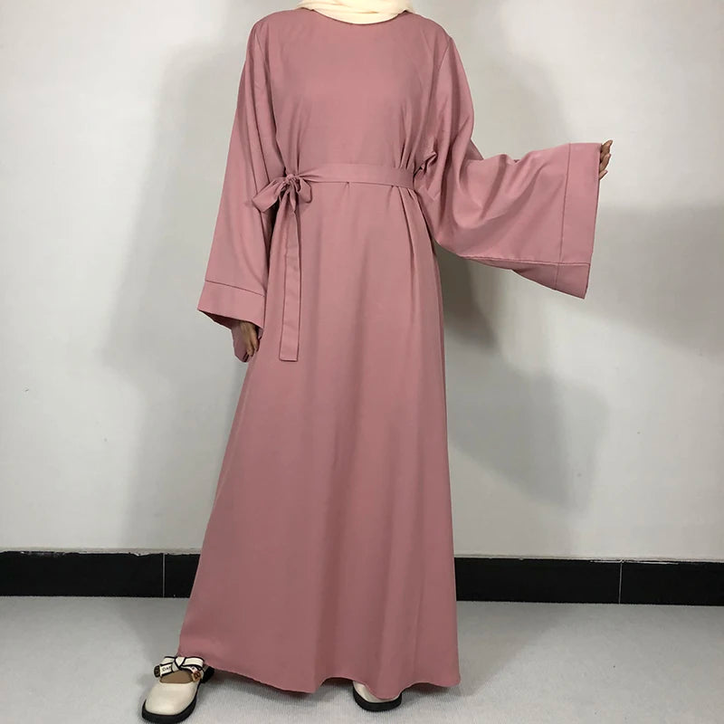 Plain Nida Abaya with Belt