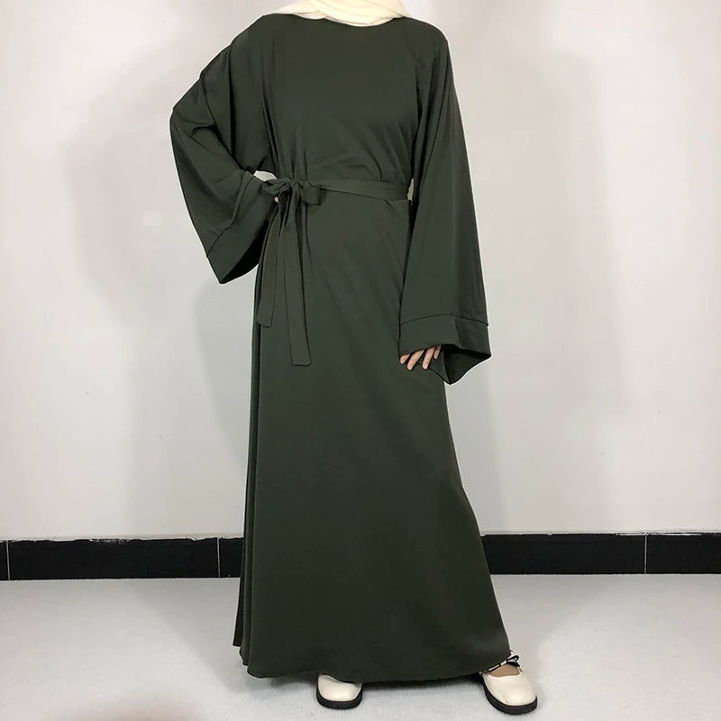 Plain Nida Abaya with Belt