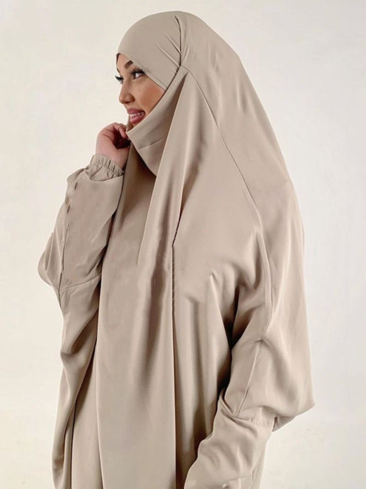 2-Piece Long Khimar Prayer Set
