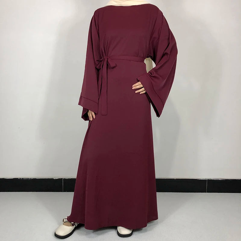 Plain Nida Abaya with Belt