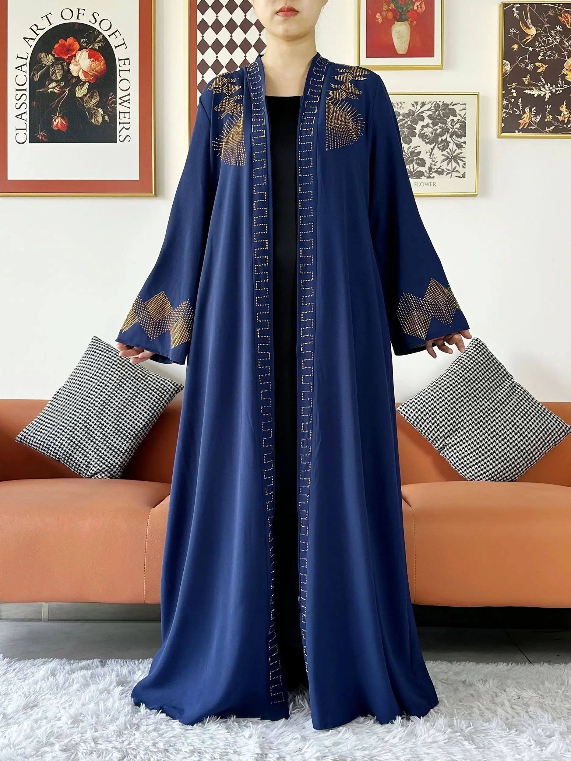 Elegant Chiffon Open Abaya