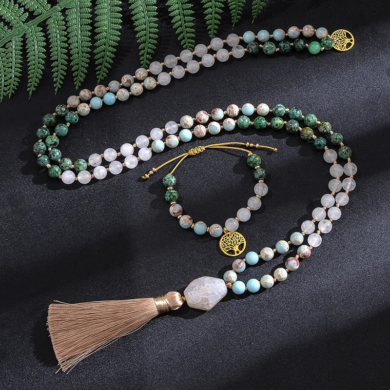 Natural Stone Tasbih Necklace