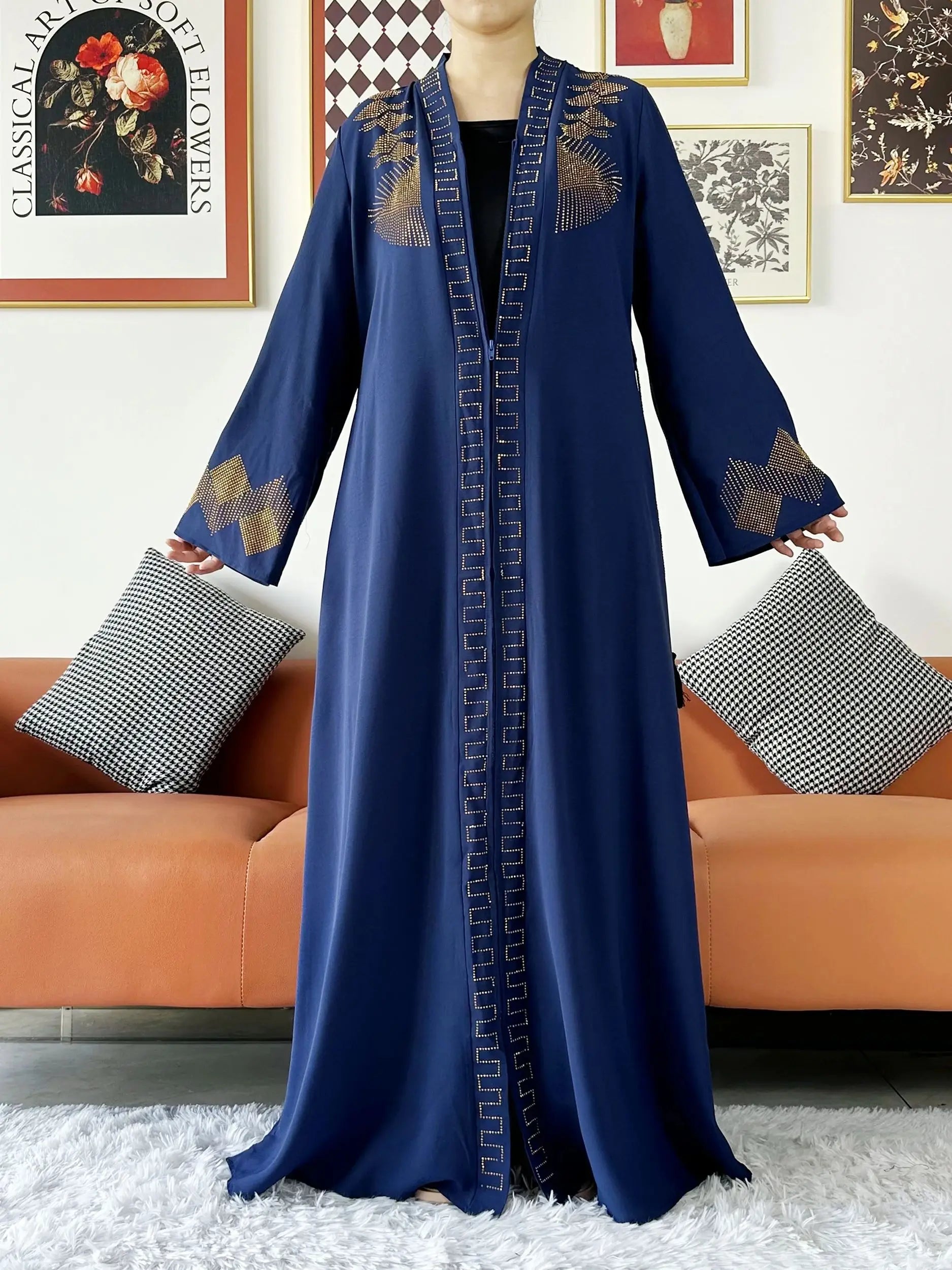Elegant Chiffon Open Abaya