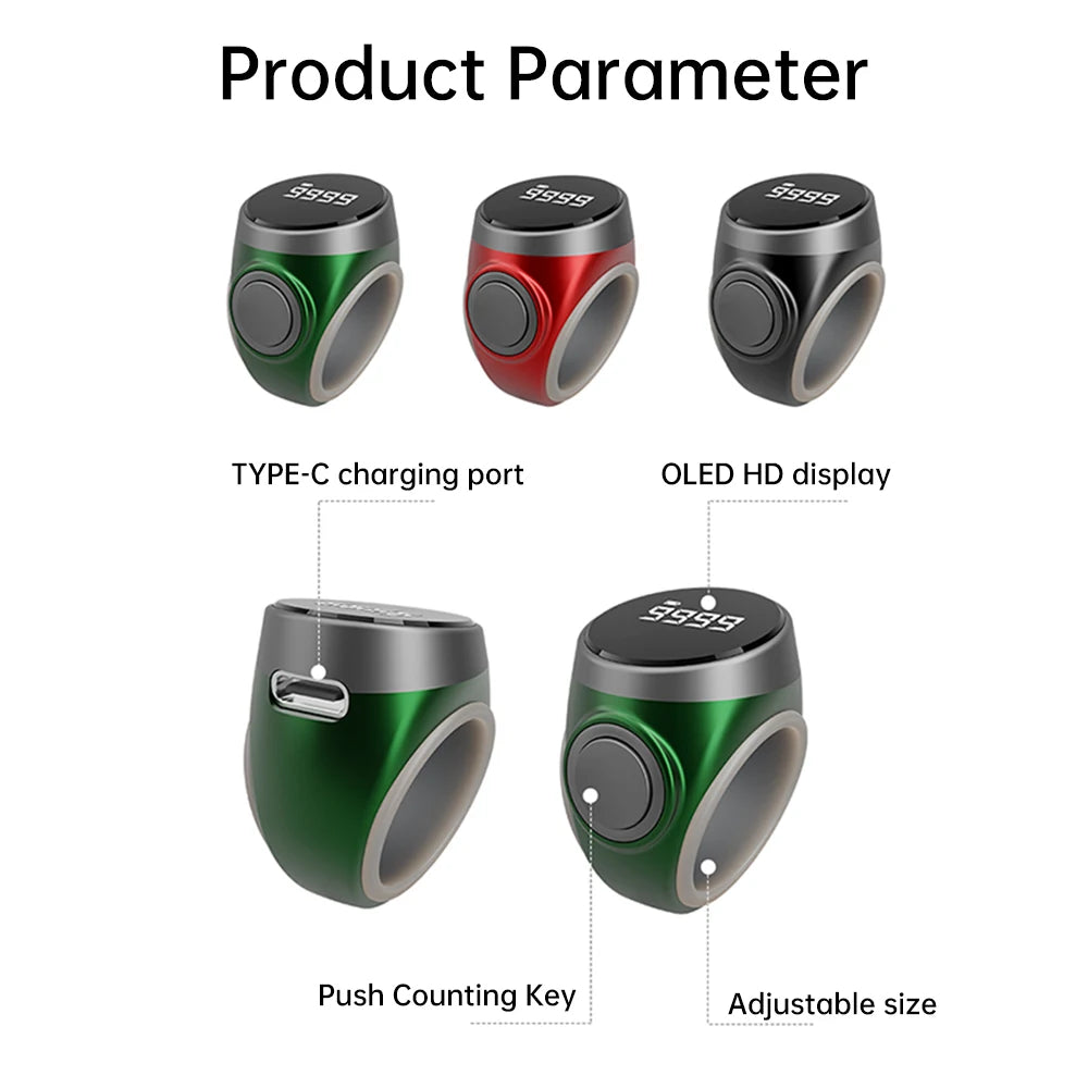 Digital Tasbih Counter Ring