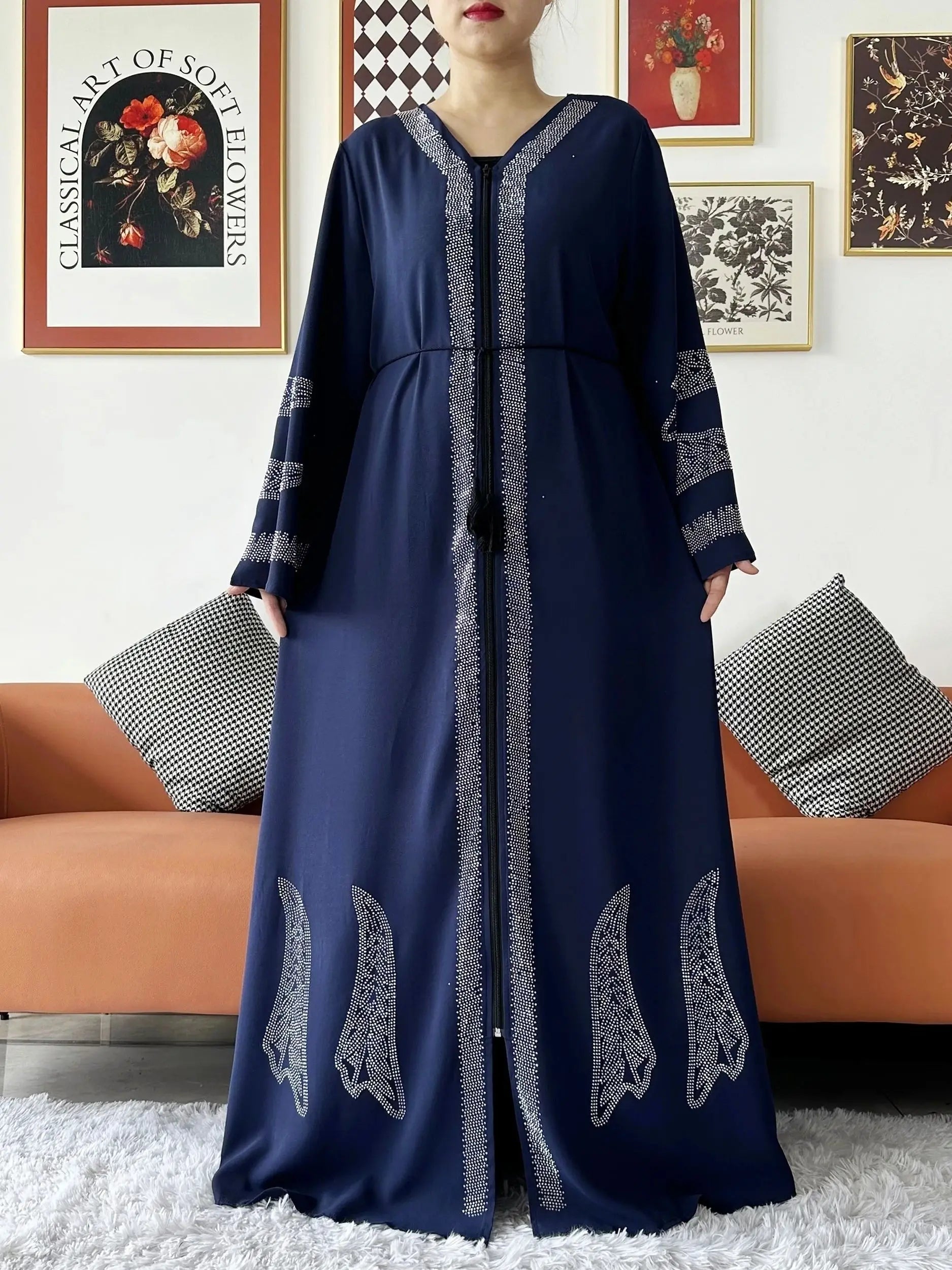 Elegant Chiffon Open Abaya