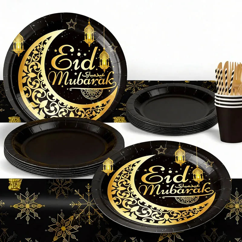 Ramadan Moon Phase Disposable Plates