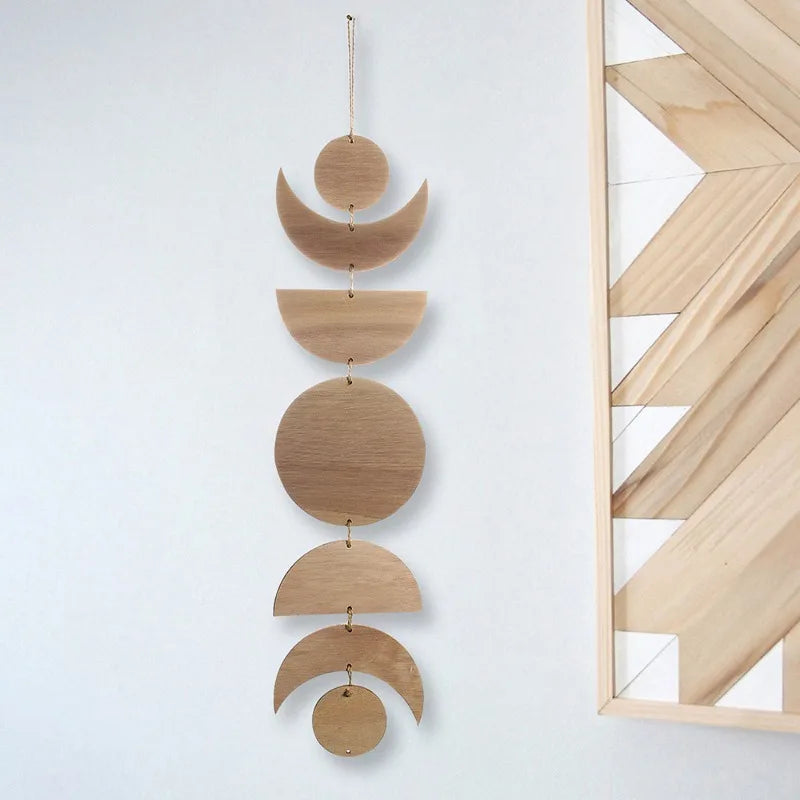 Wooden Moon Phase Wall Garland