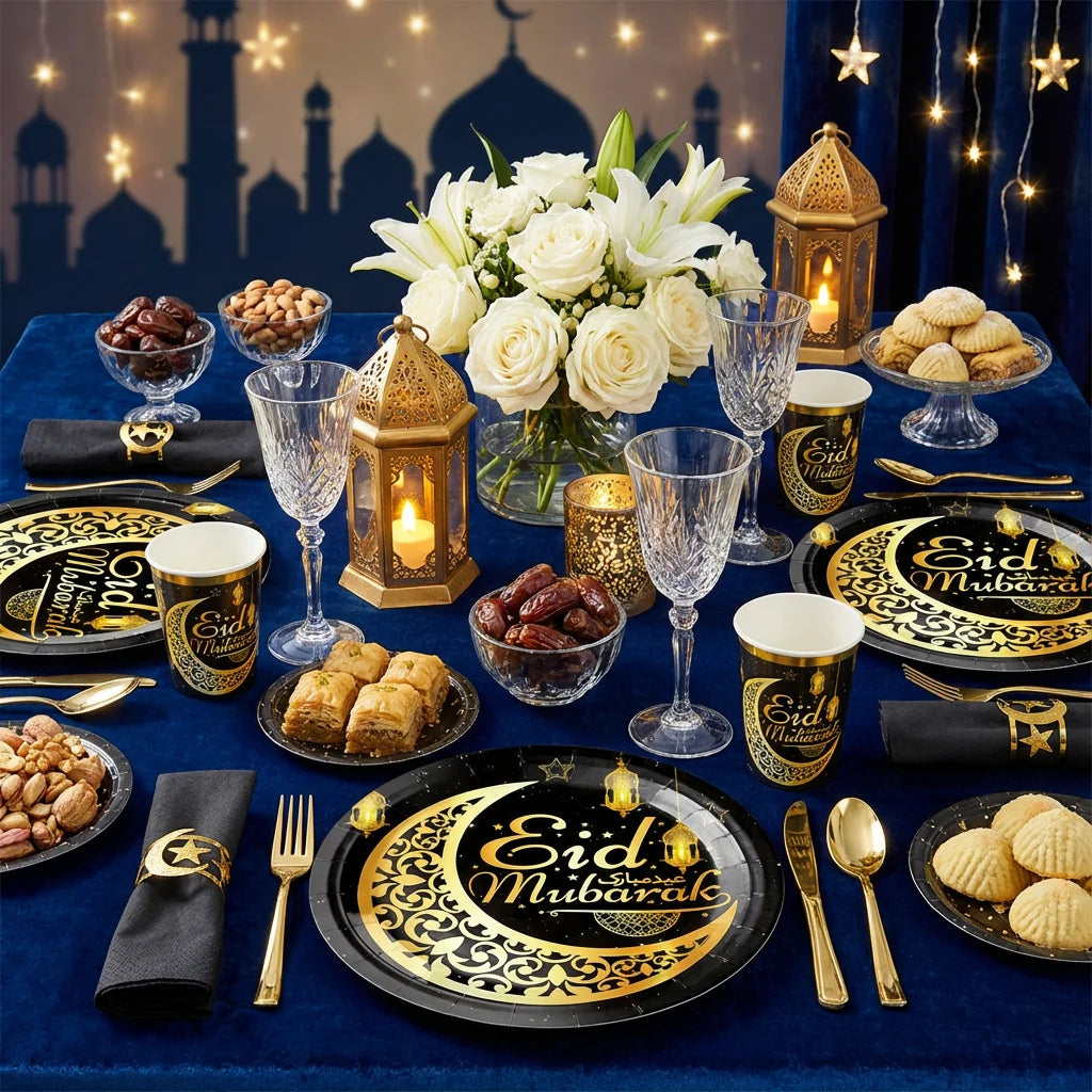 Ramadan Moon Phase Disposable Plates