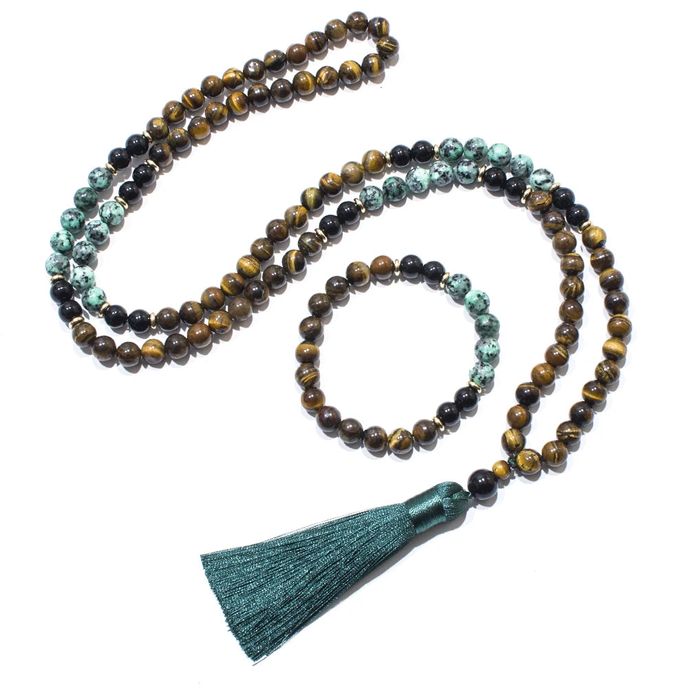 Natural Stone Tasbih Necklace