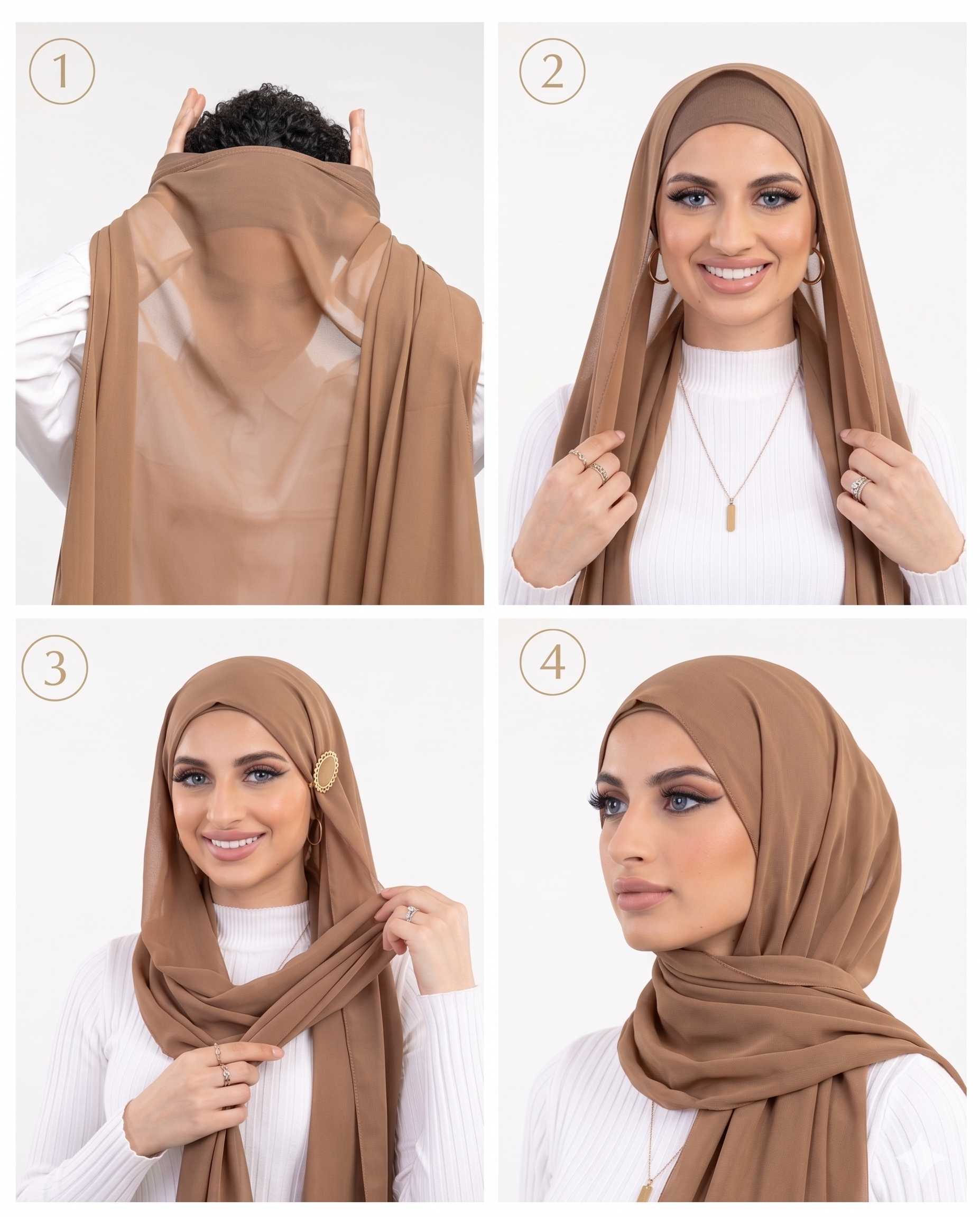 Pin-Free Instant Chiffon Hijab