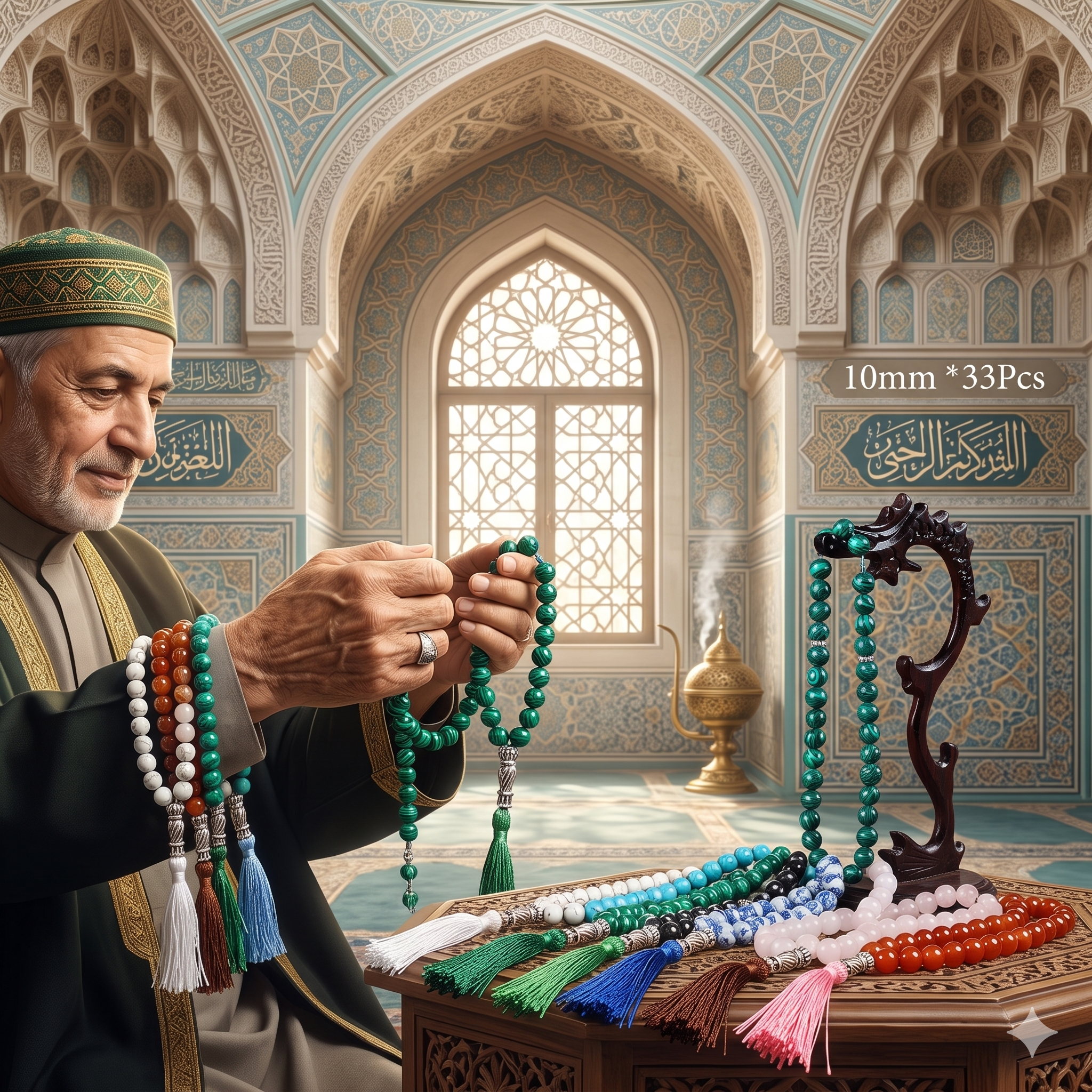 Natural Stone Tasbih Bracelet
