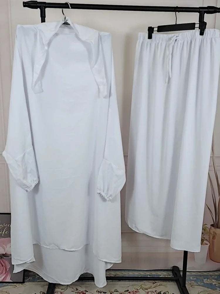 2-Piece Long Khimar Prayer Set