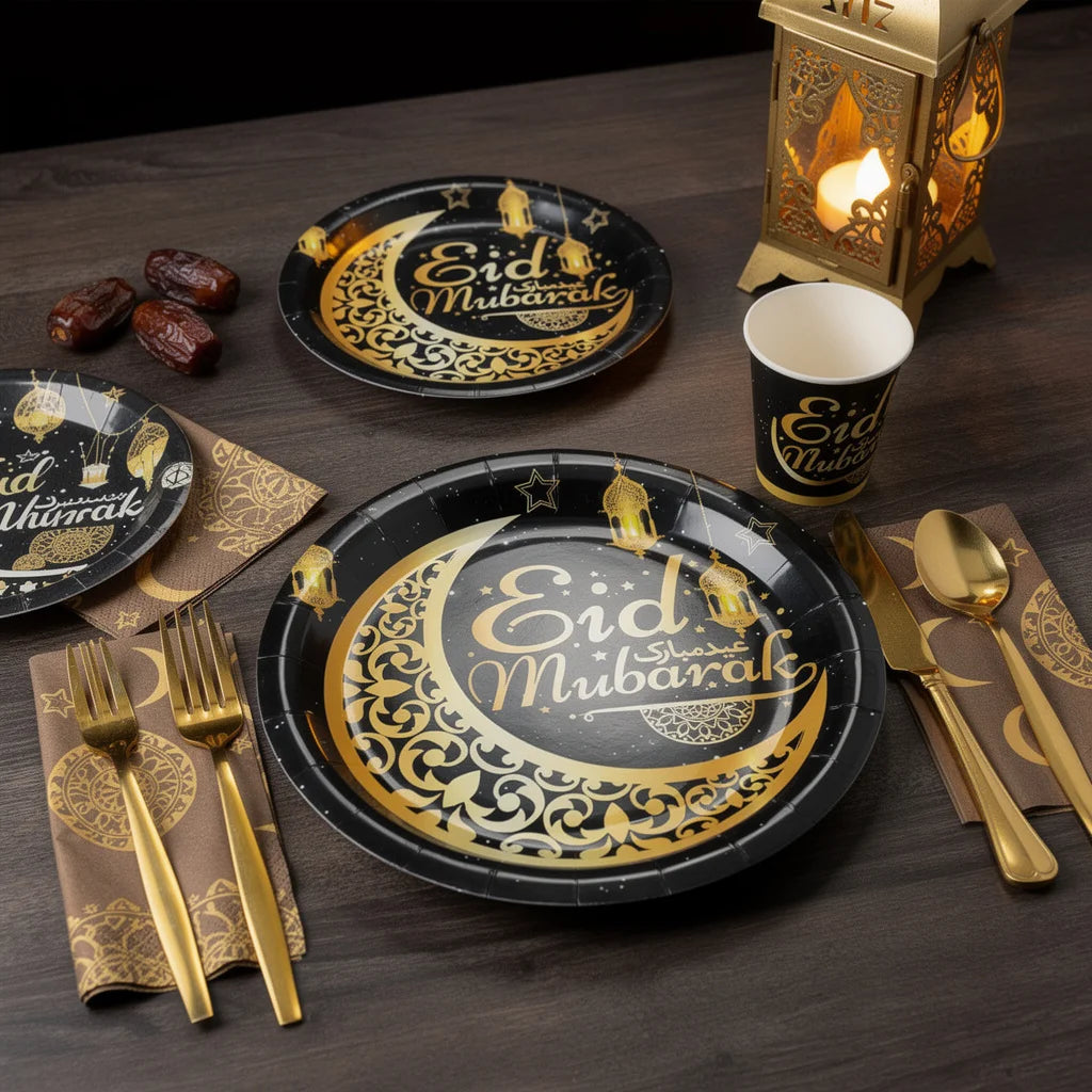 Ramadan Moon Phase Disposable Plates