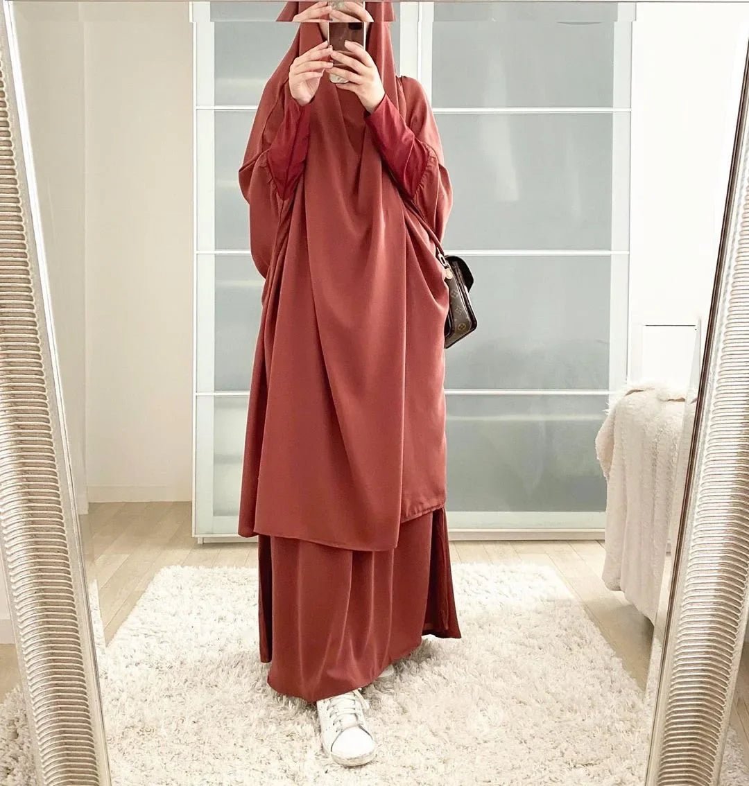 2-Piece Long Khimar Prayer Set