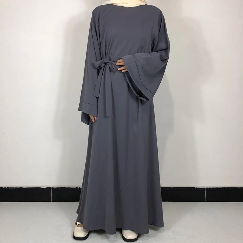 Plain Nida Abaya with Belt