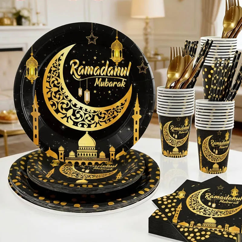Ramadan Moon Phase Disposable Plates
