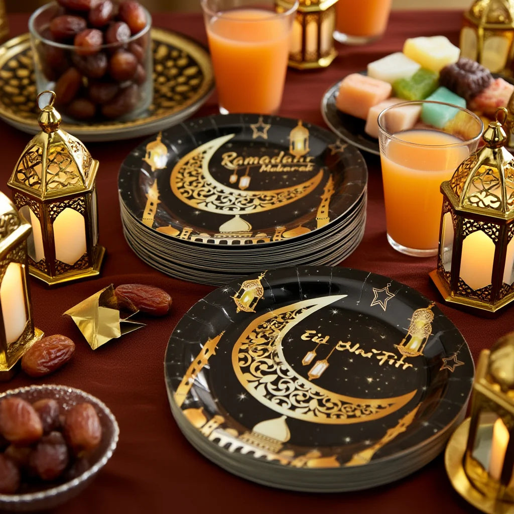 Ramadan Moon Phase Disposable Plates