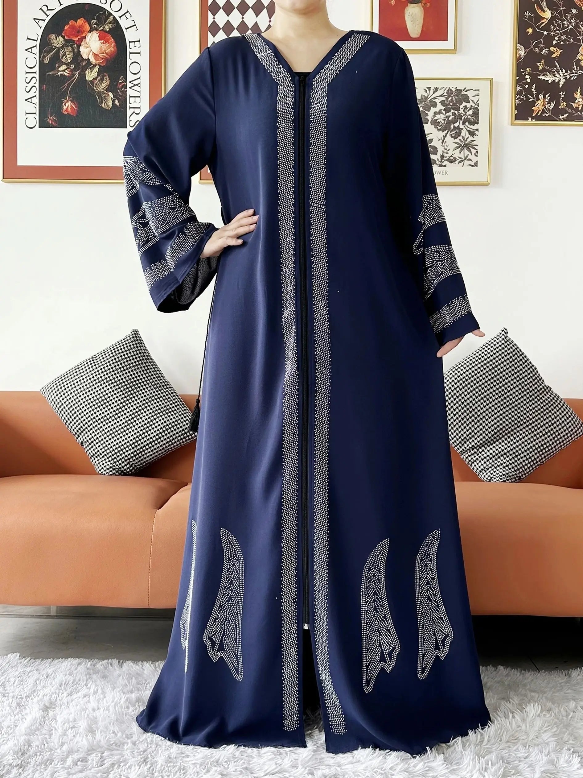 Elegant Chiffon Open Abaya