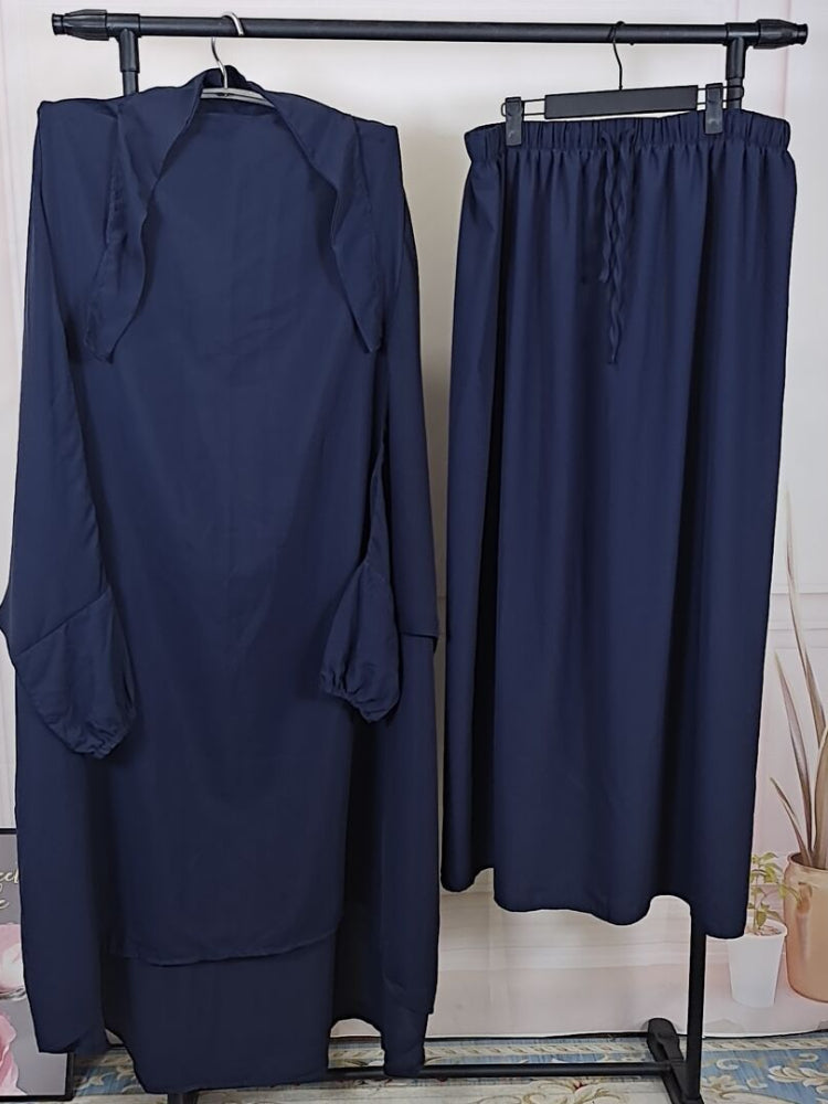 2-Piece Long Khimar Prayer Set