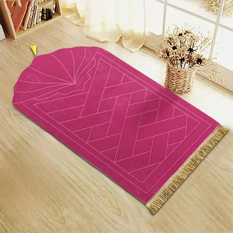 Embossed Prayer Mat with Tassel