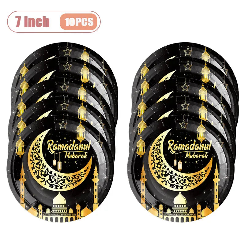 Ramadan Moon Phase Disposable Plates