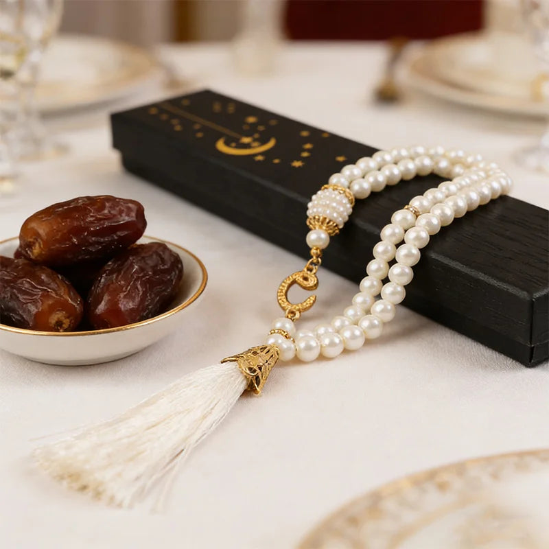Glass Tasbih Prayer Beads Set