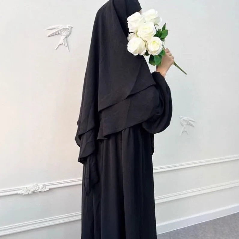 2-Piece Layered Khimar Prayer Set