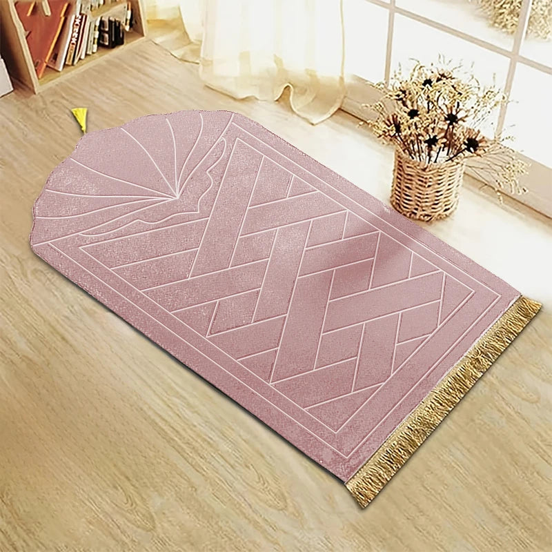 Embossed Prayer Mat with Tassel