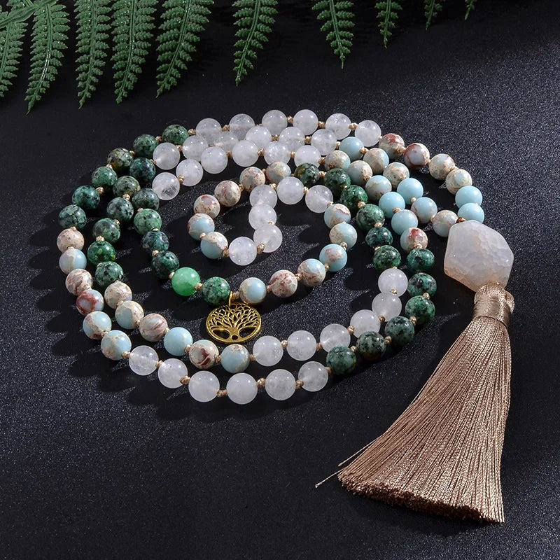 Natural Stone Tasbih Necklace
