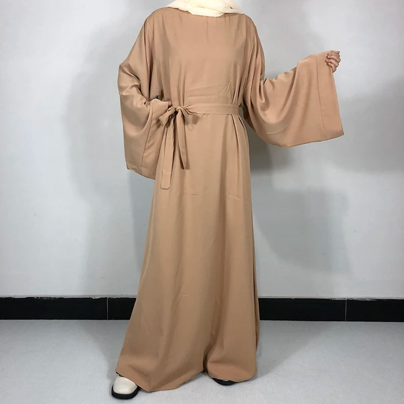 Plain Nida Abaya with Belt