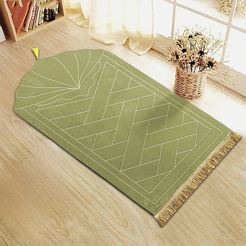 Embossed Prayer Mat with Tassel