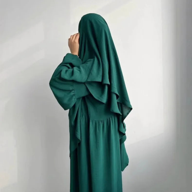 2-Piece Layered Khimar Prayer Set
