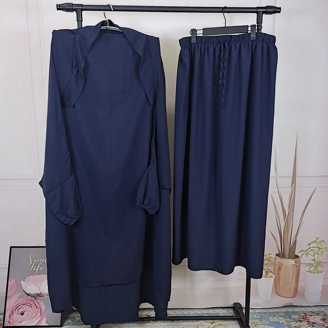 2-Piece Long Khimar Prayer Set