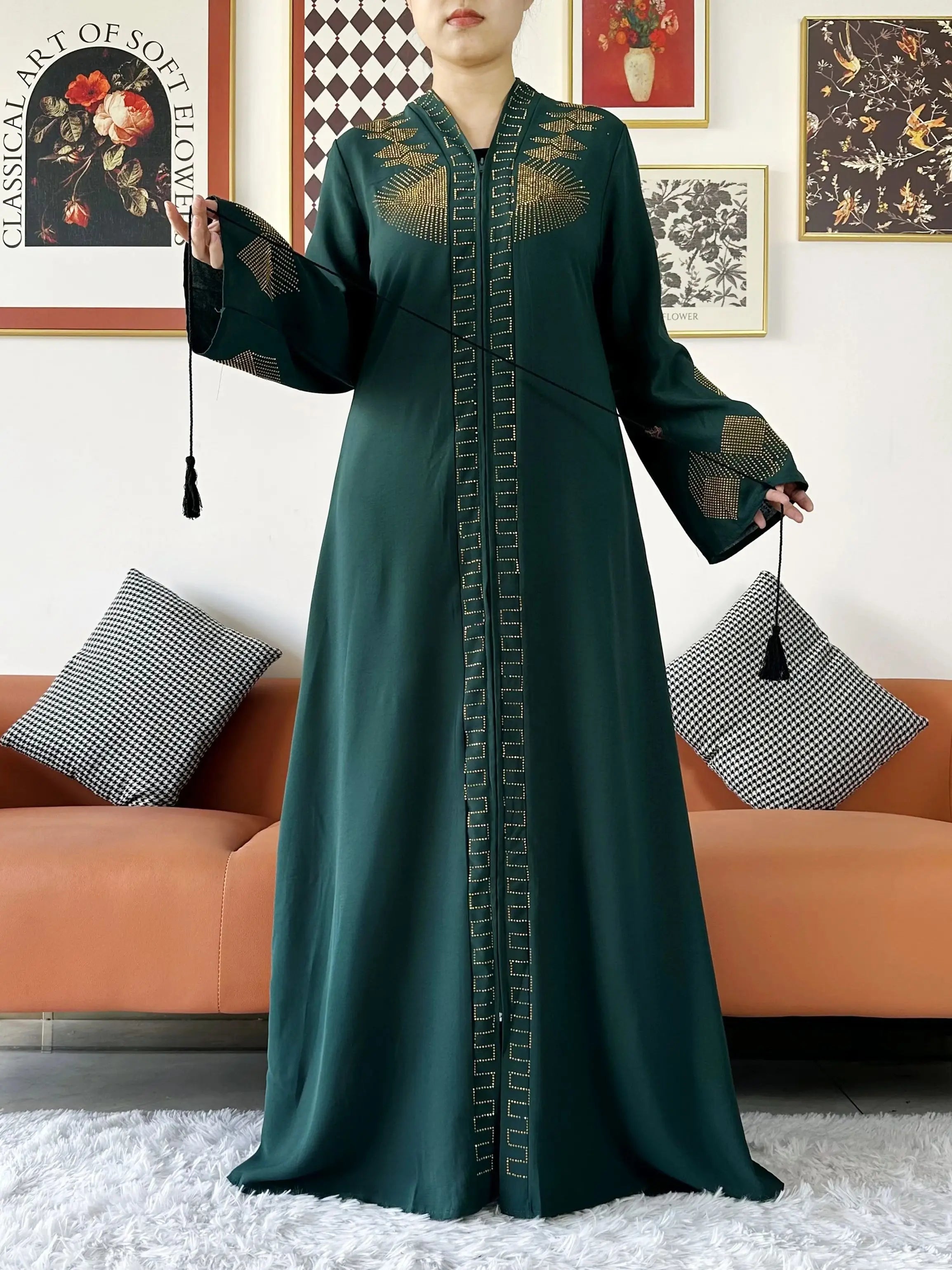 Elegant Chiffon Open Abaya