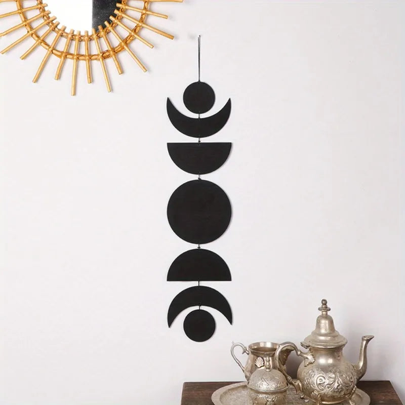 Wooden Moon Phase Wall Garland