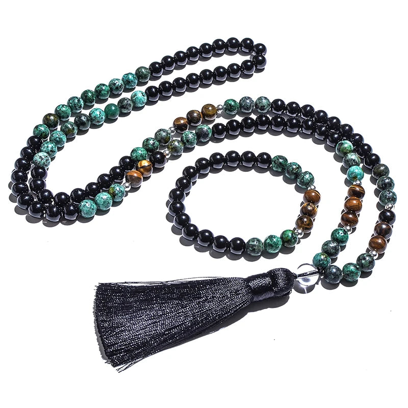 Natural Stone Tasbih Necklace